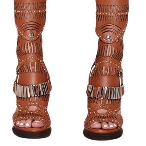 Jeffrey Campbell Bellona Beige Washed Gladiator